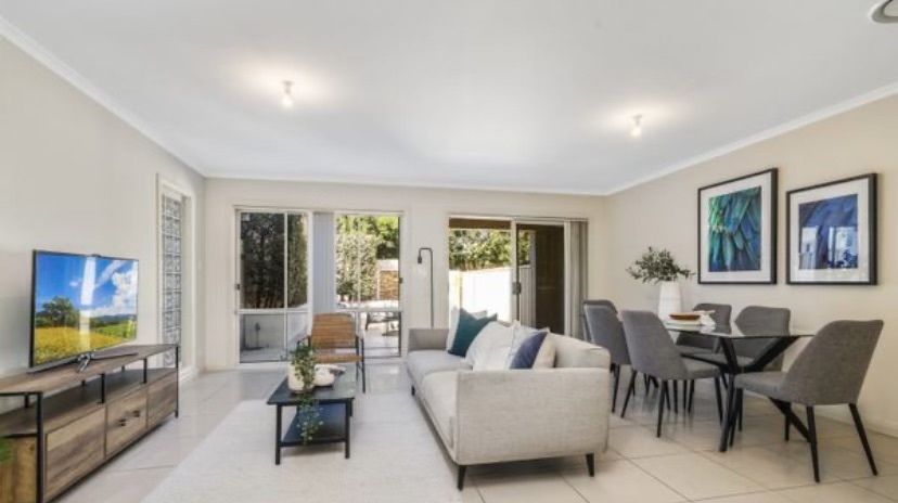 After painting - living room outside